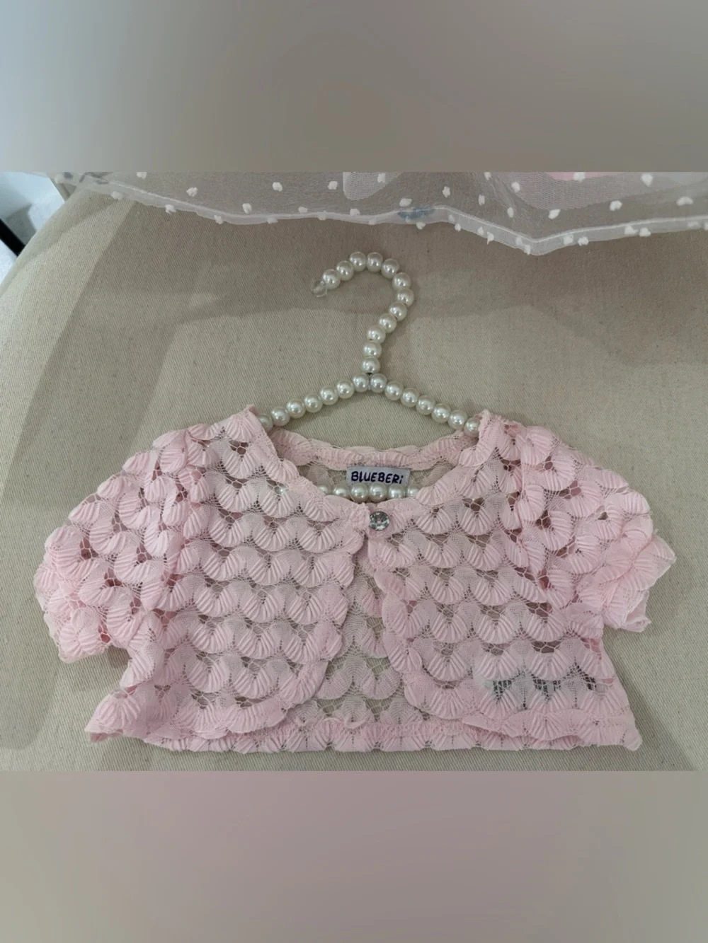 🦢 6~9 Mth Pink Tulle Princess Wedding Baby Dress with Matching Knit Bolero NWOT - Picture 12 of 16